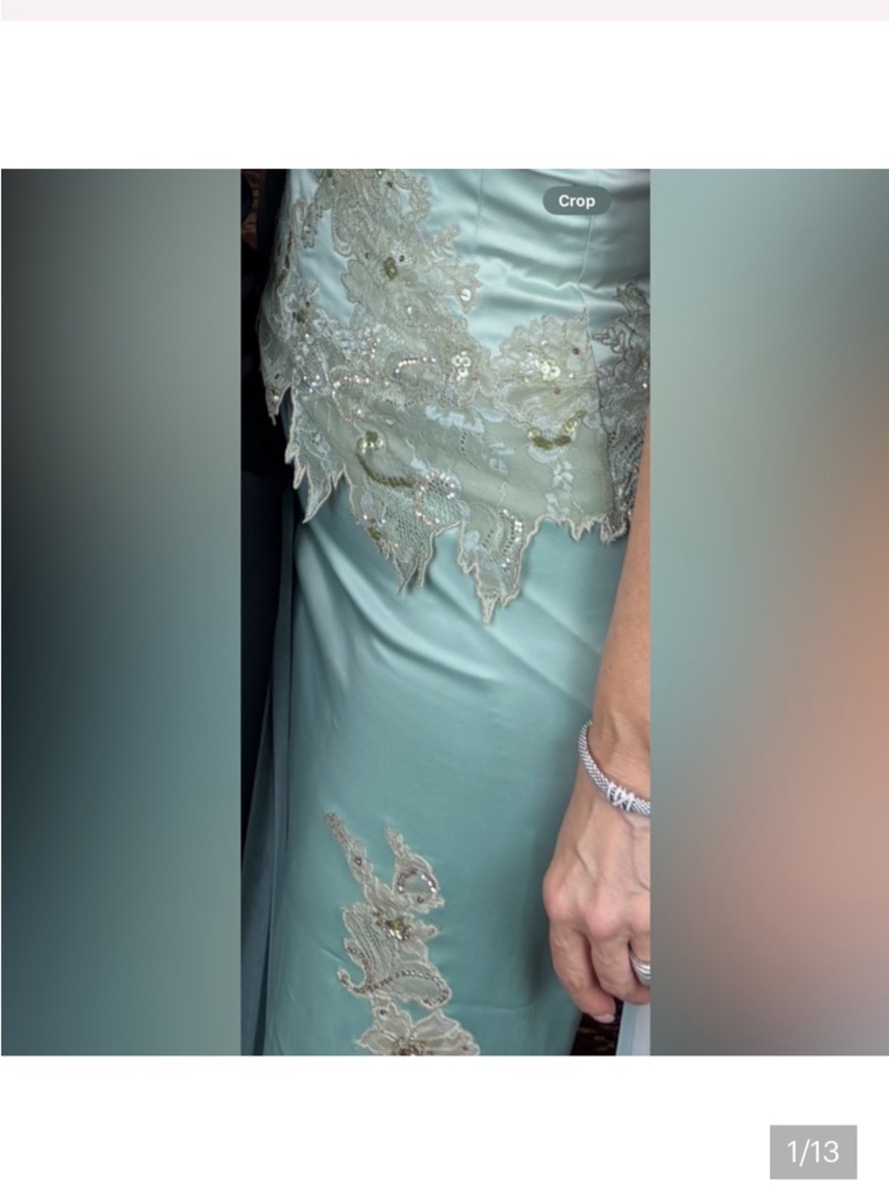 Mandalay Aqua One shoulder Embellished Set - Picture 8 of 8
